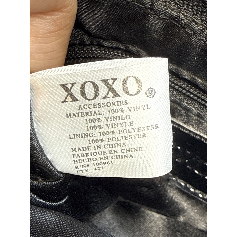 Vintage Y2K XOXO black snakeskin textured mini shoulder bag VGUC - Picture 7 of 13